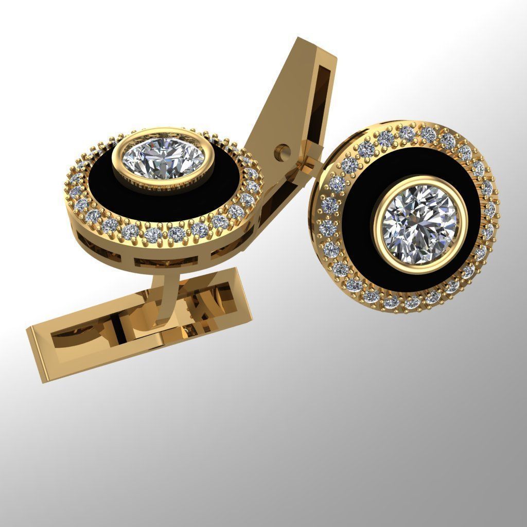 Gents Cufflinks 3D print model 3D print model_2