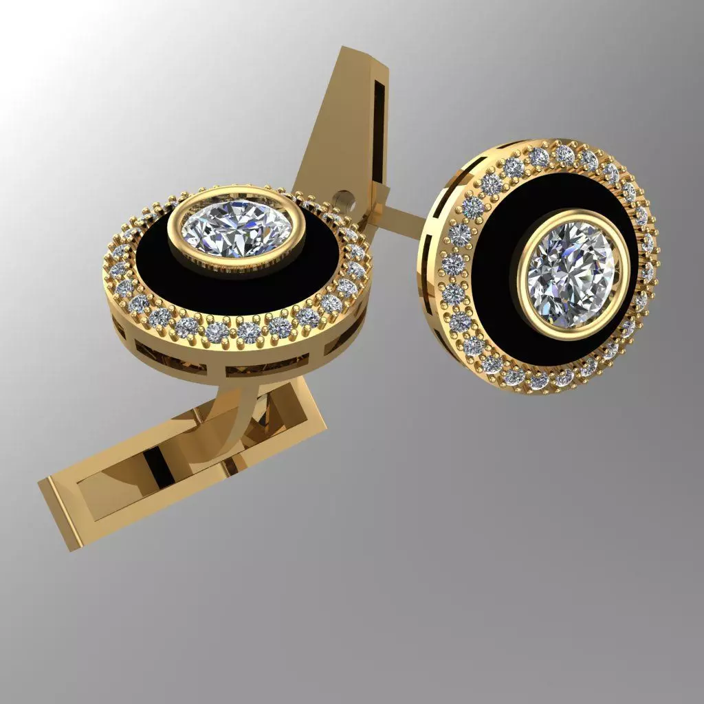 Gents Cufflinks 3D print model 3D print model_0