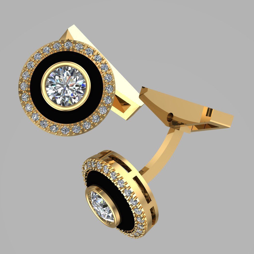 Gents Cufflinks 3D print model 3D print model_3