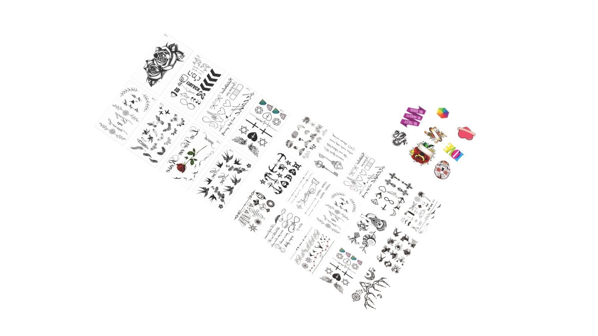 Tattoo Stickers Set 3D model | CGTrader