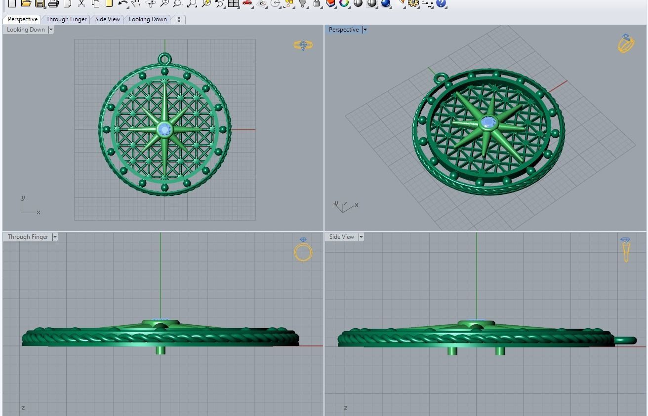 pendant 3D print model_3