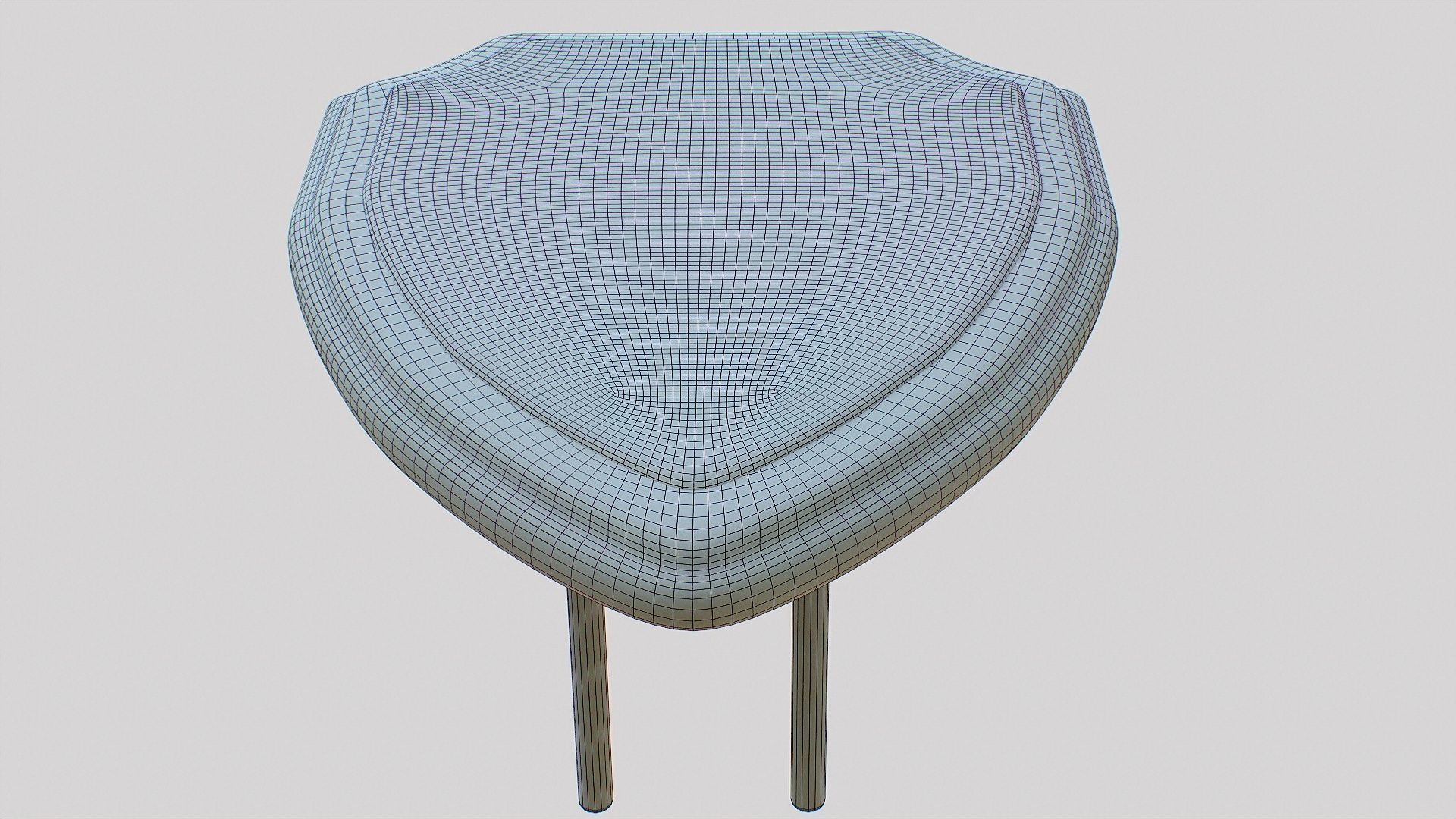 Polished Wood Plaque Shield Low-poly 3D model_18