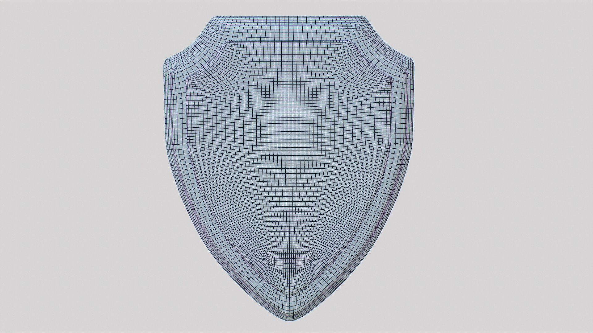 Polished Wood Plaque Shield Low-poly 3D model_19