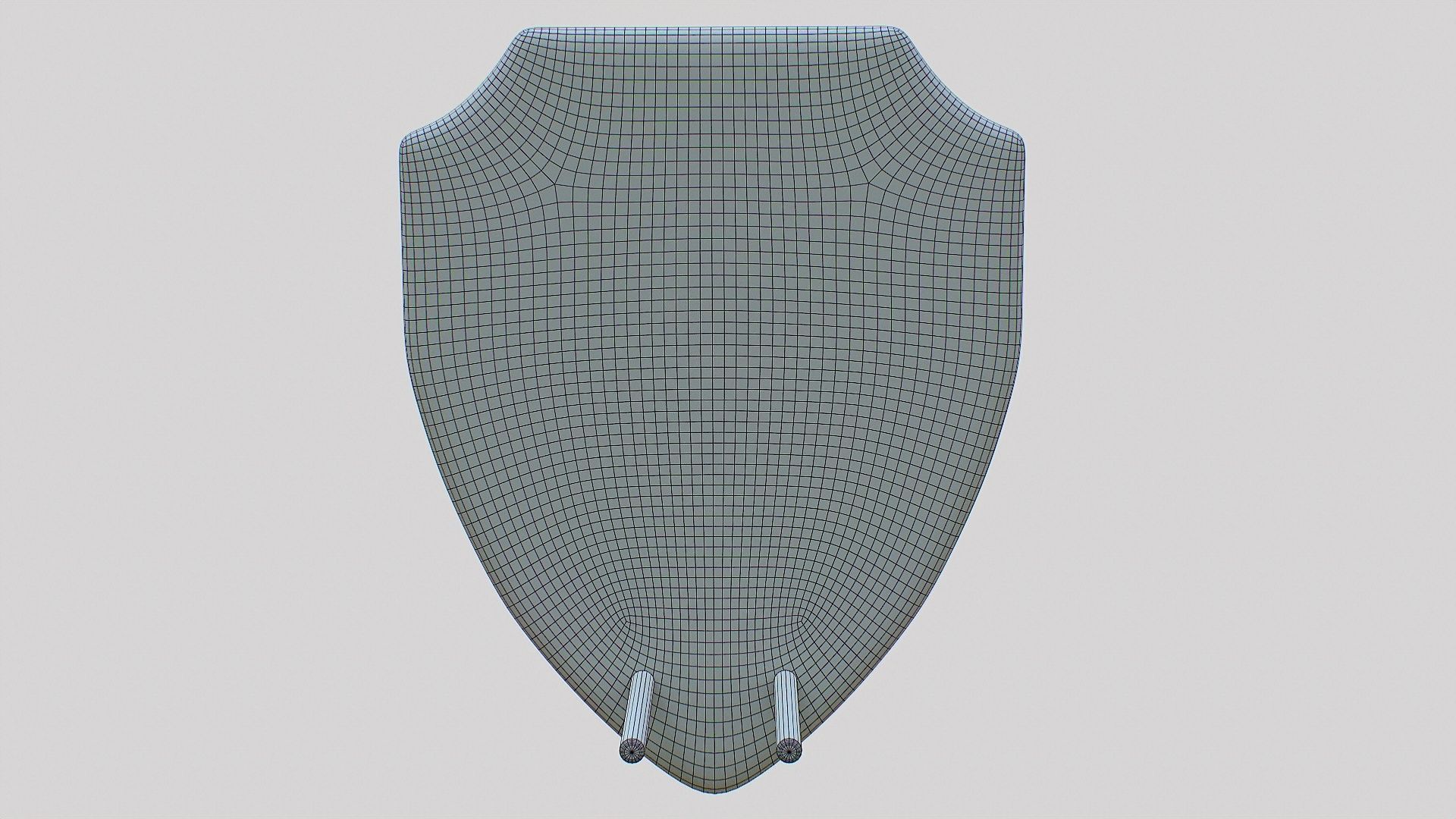 Polished Wood Plaque Shield Low-poly 3D model_20