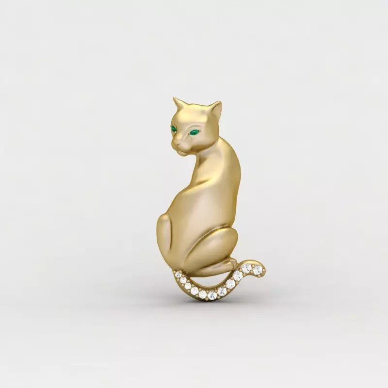 Cat pendant Free 3D print model_0