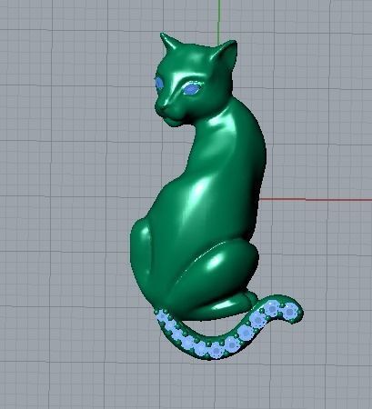 Cat pendant Free 3D print model_1