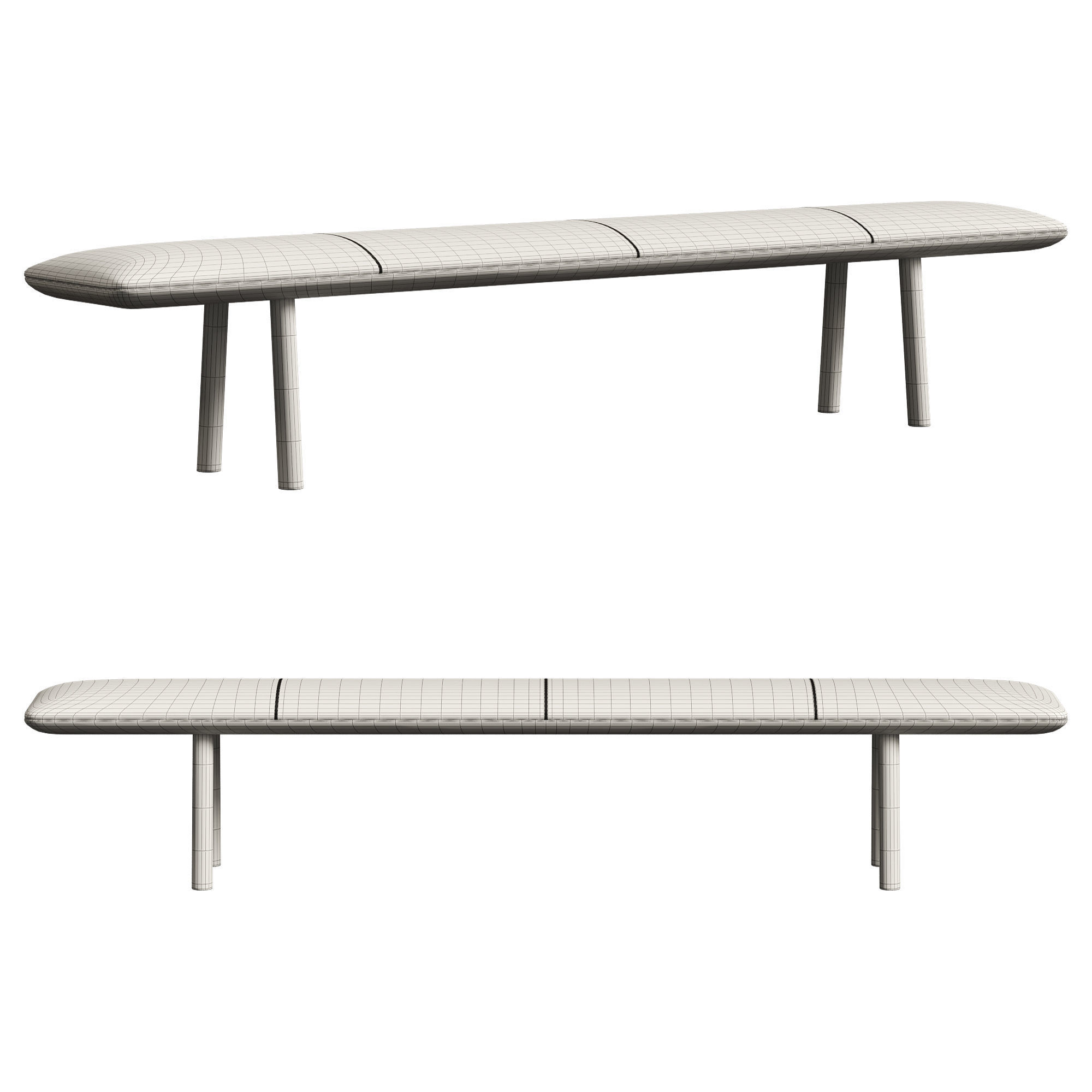 OVO Upholstered Bench 3D model_5