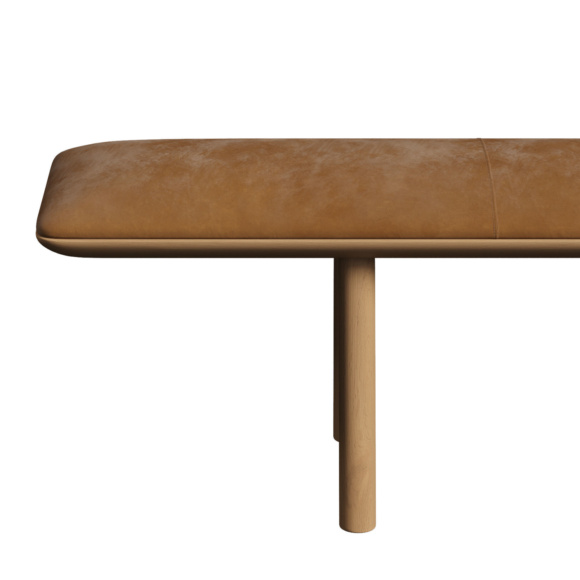 OVO Upholstered Bench 3D model_2