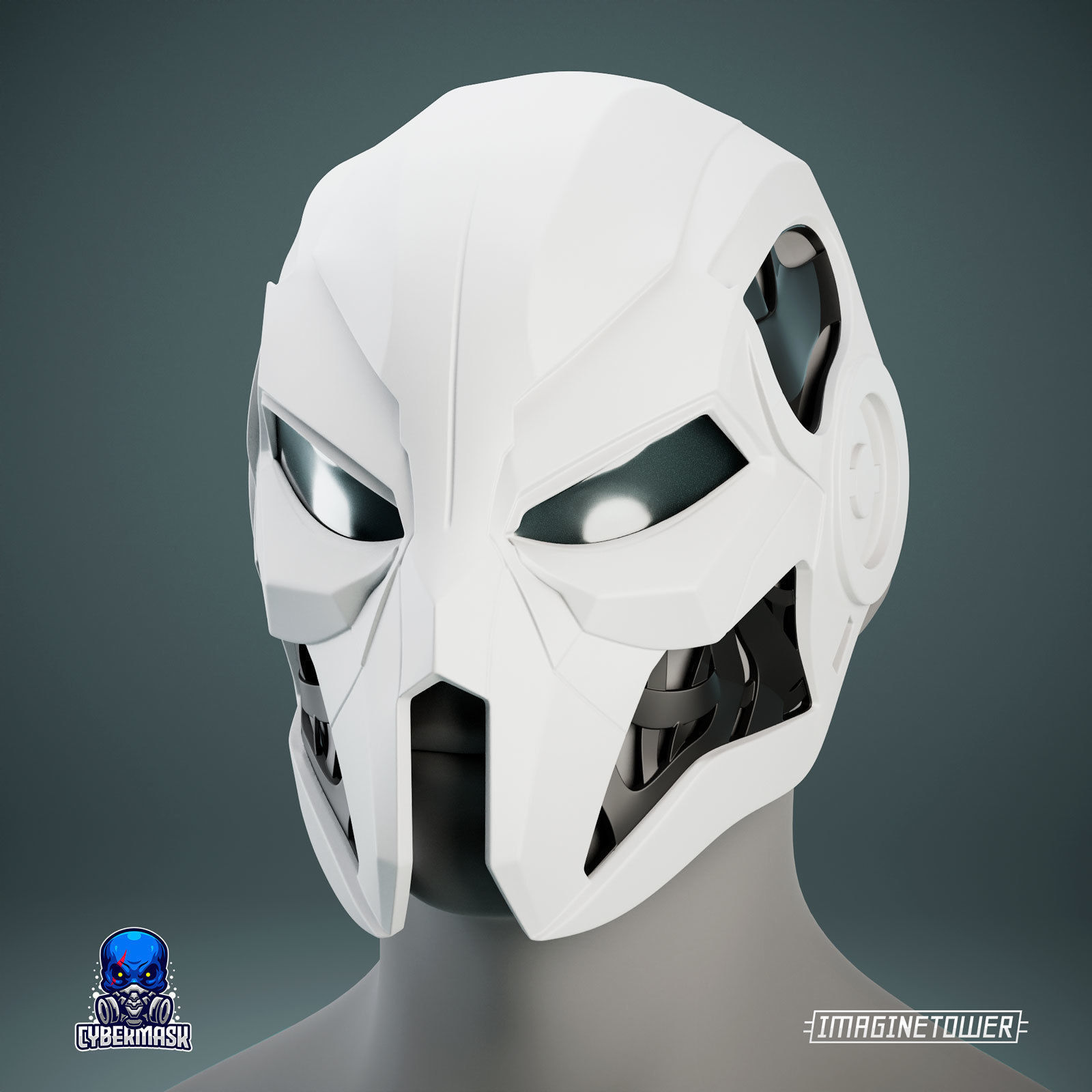 Sci-fi Cyberpunk Cosplay Mask 3D print model_3
