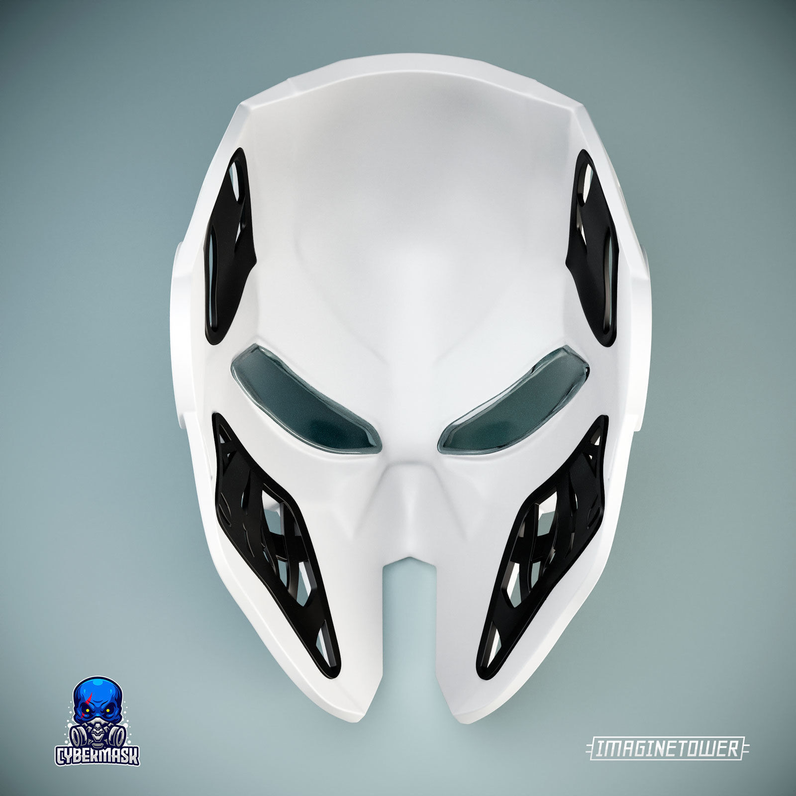 Sci-fi Cyberpunk Cosplay Mask 3D print model_9