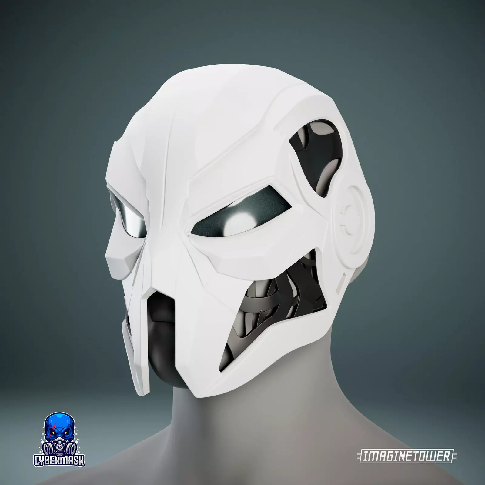 Sci-fi Cyberpunk Cosplay Mask 3D print model_0