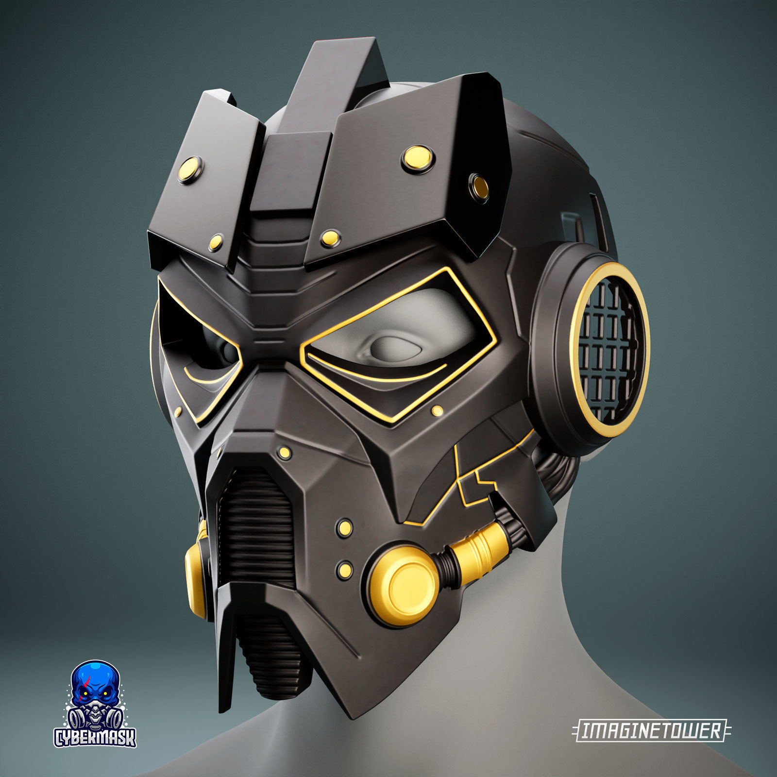 Post-apocalypse Sci-fi Cosplay Mask 3D print model_1