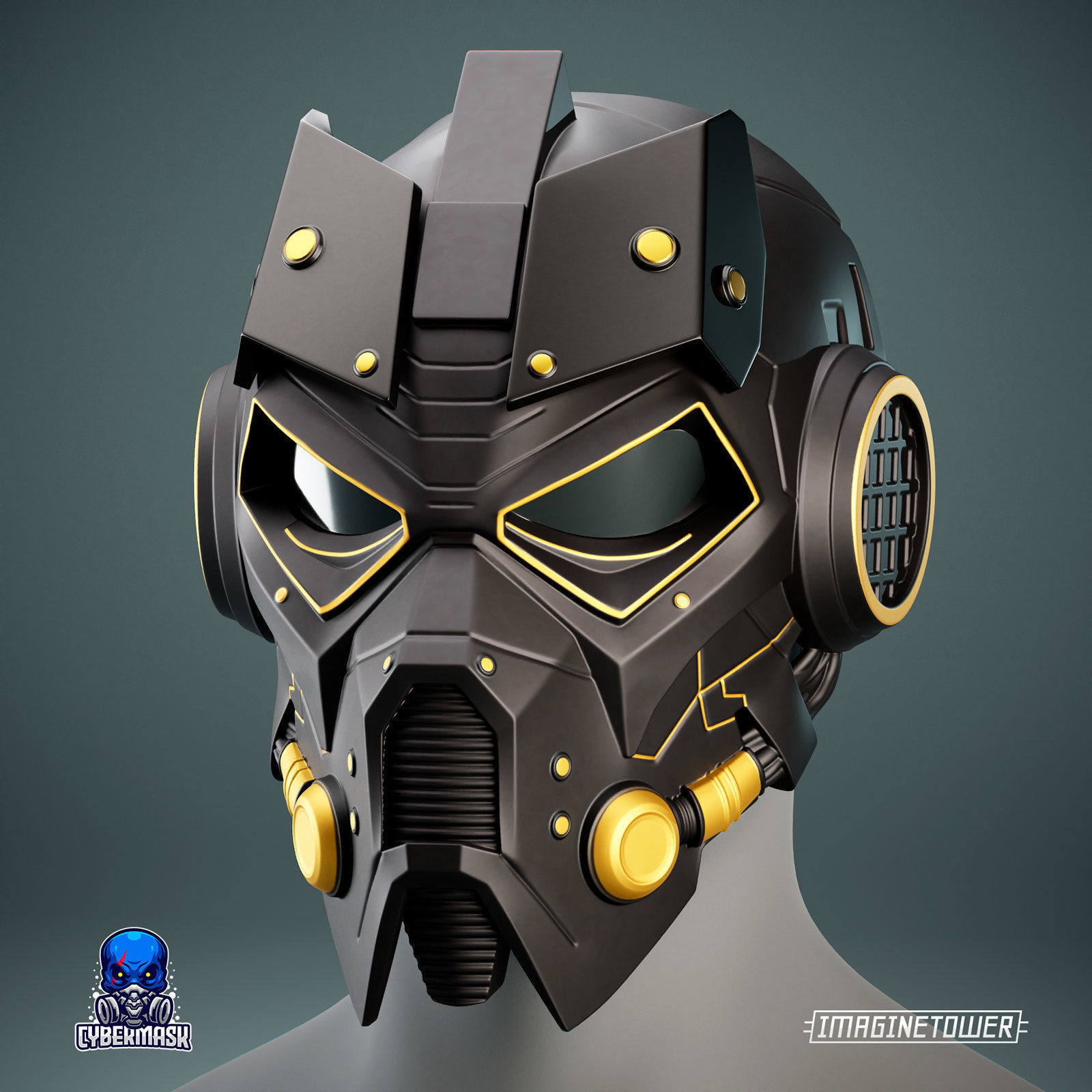 Post-apocalypse Sci-fi Cosplay Mask 3D print model_2
