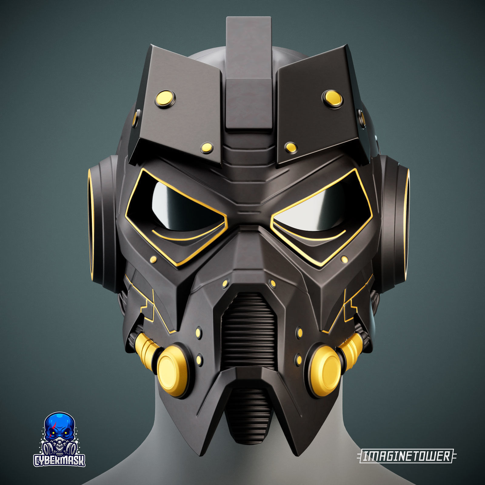 Post-apocalypse Sci-fi Cosplay Mask 3D print model_5