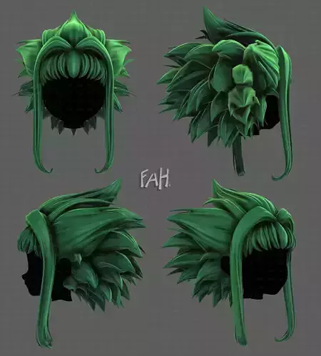 3D Hair style for girl V114