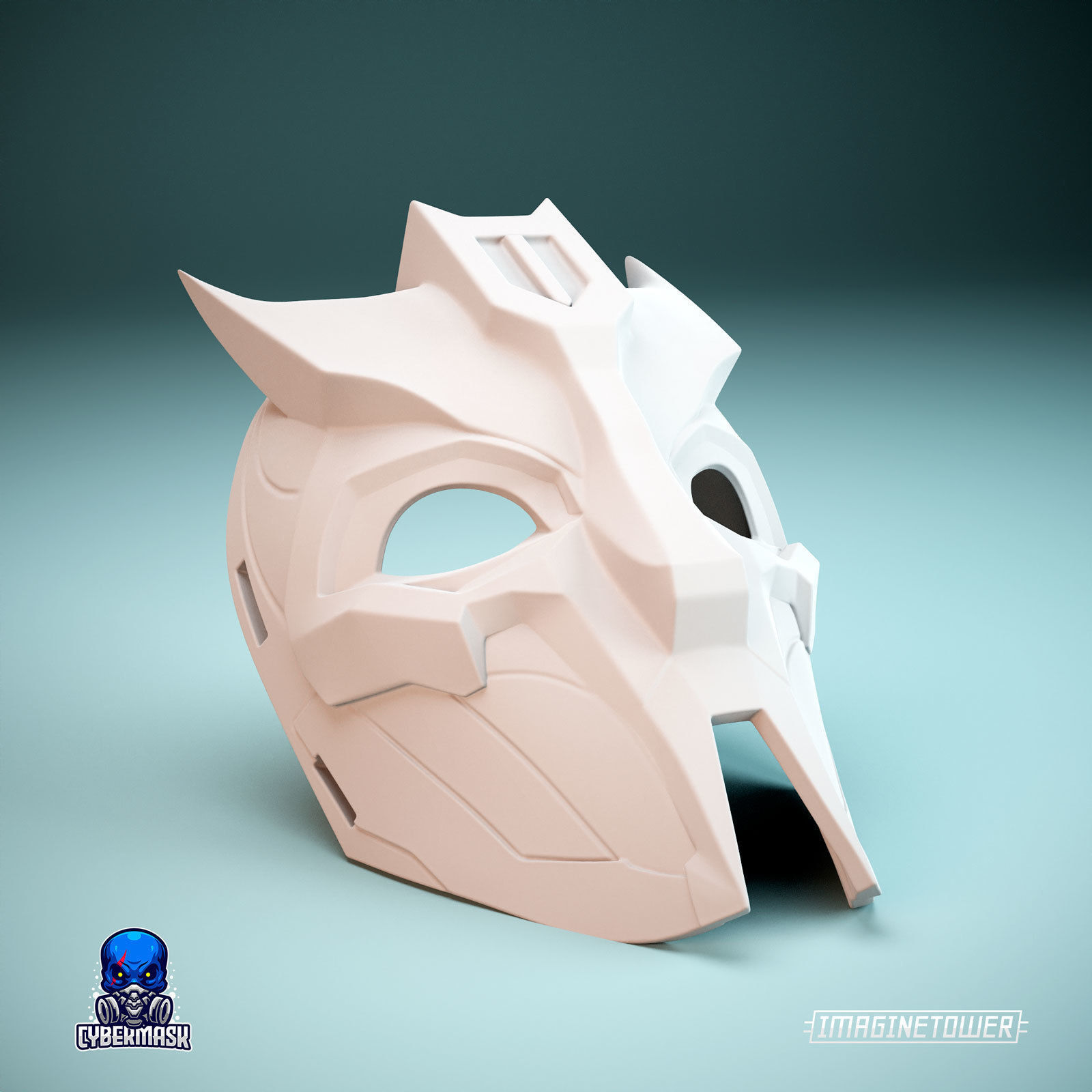 Asian Demon Cosplay Mask 3D print model_8