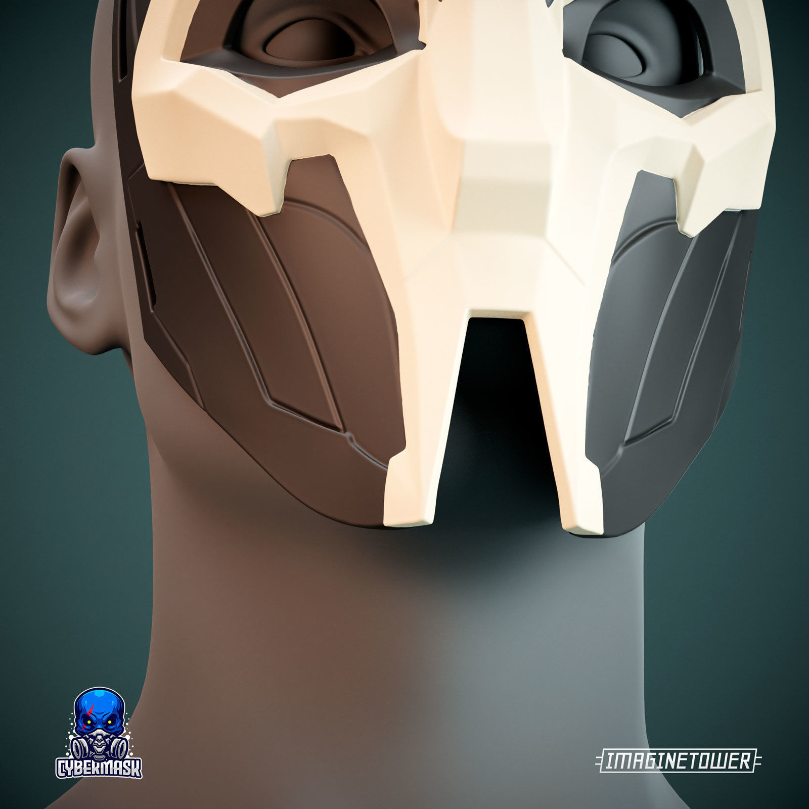 Asian Demon Cosplay Mask 3D print model_5