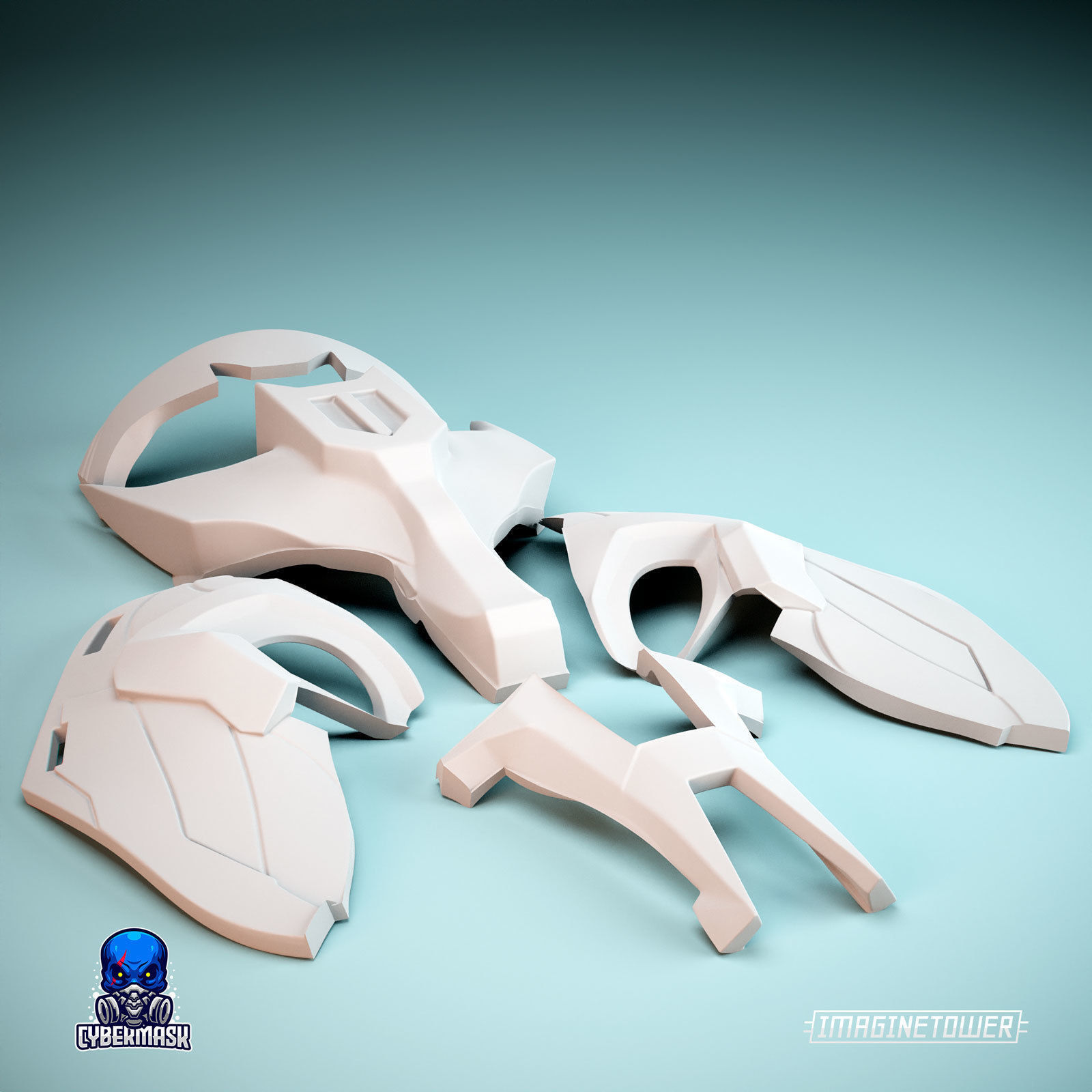 Asian Demon Cosplay Mask 3D print model_9