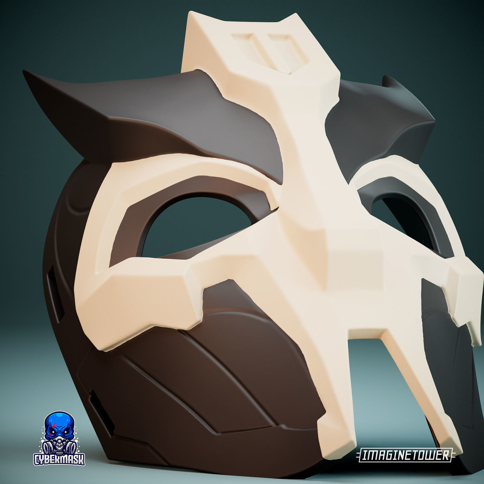 Asian Demon Cosplay Mask 3D print model_3