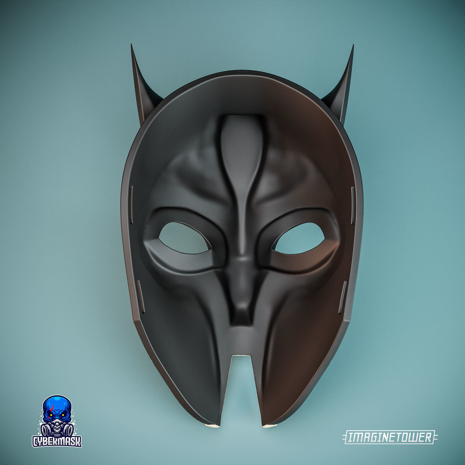 Asian Demon Cosplay Mask 3D print model_2