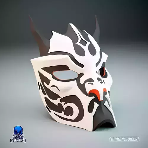 Japanese Kabuki Theatre Cosplay Mask 3D print model