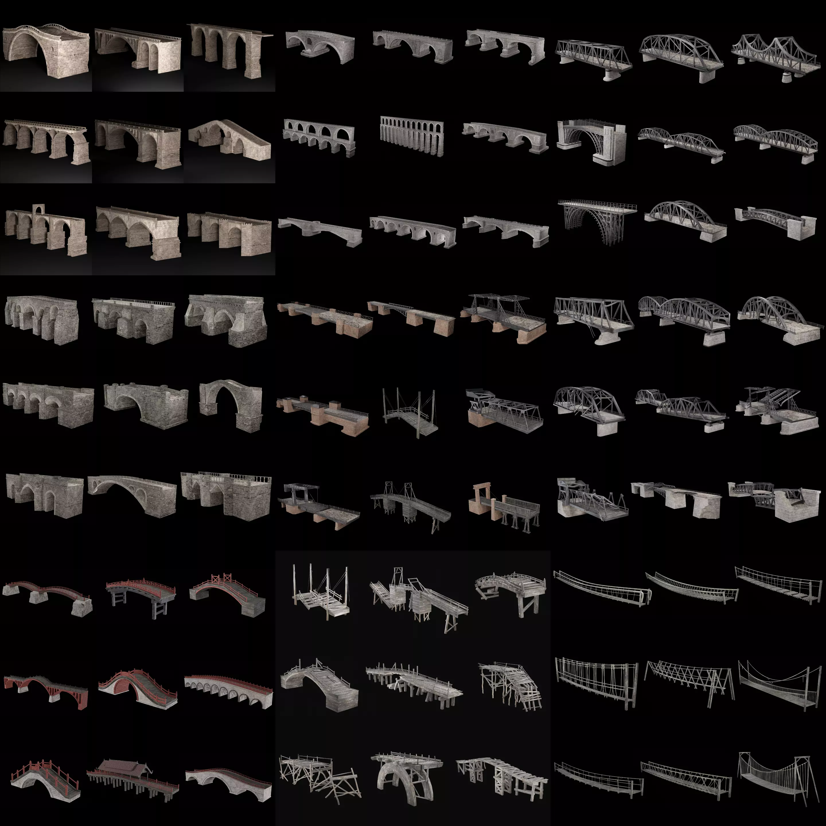 BRIDGE MEDIEVAL MODERN FEUDAL FANTASY ROMAN GREEK COLLECTION AAA _0