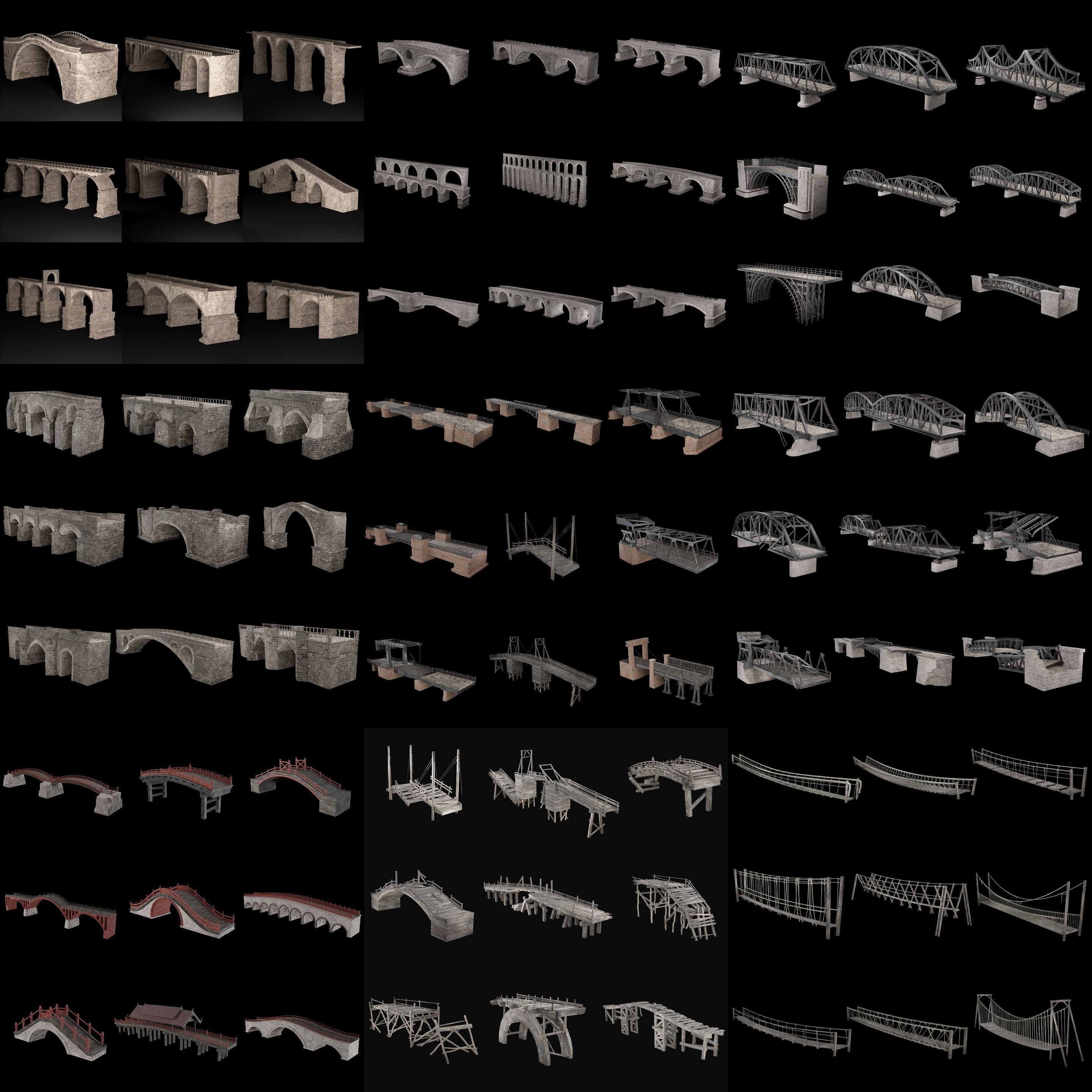 BRIDGE MEDIEVAL MODERN FEUDAL FANTASY ROMAN GREEK COLLECTION AAA _11