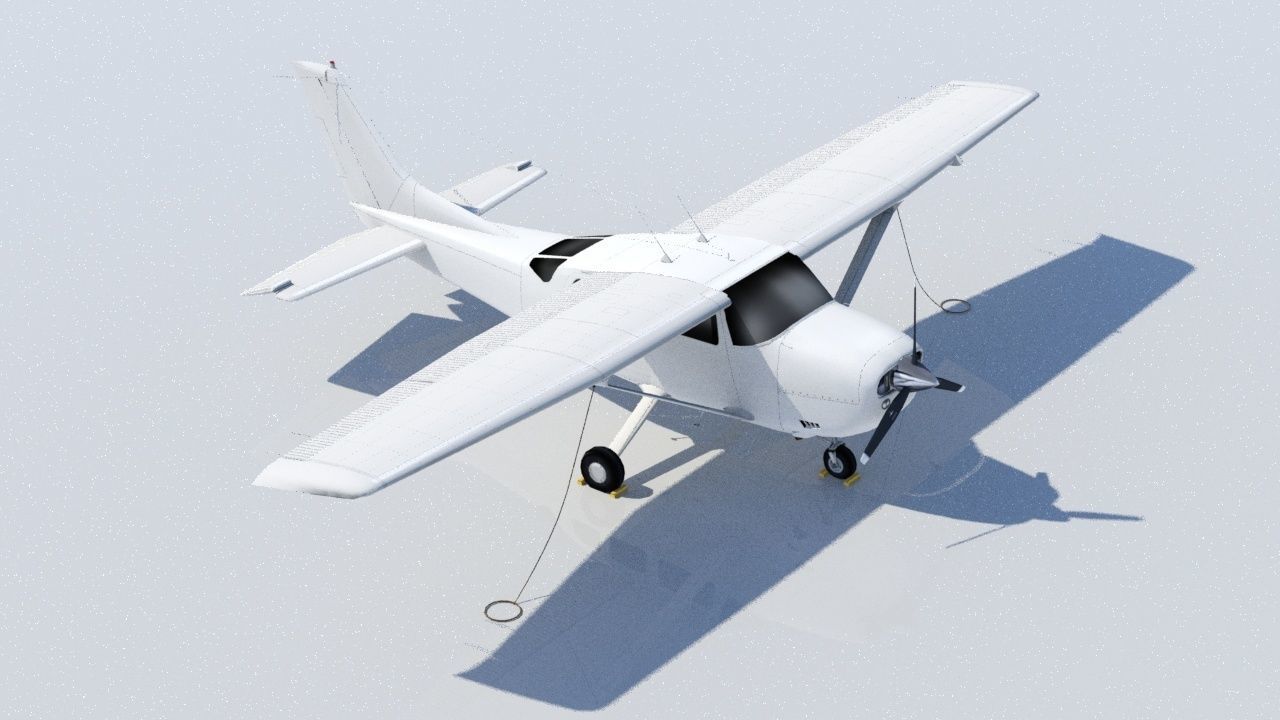 Cessna 206  Super Skywagon Static Low Poly   Low-poly 3D model_2