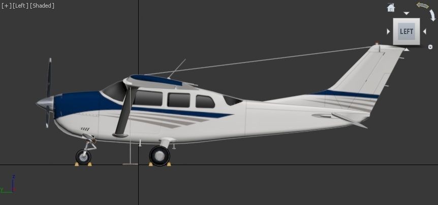 Cessna 206  Super Skywagon Static Low Poly   Low-poly 3D model_7