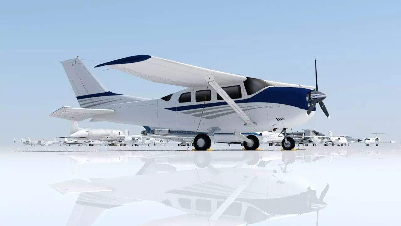 Cessna 206  Super Skywagon Static Low Poly   Low-poly 3D model_0