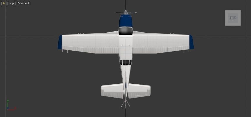 Cessna 206  Super Skywagon Static Low Poly   Low-poly 3D model_8