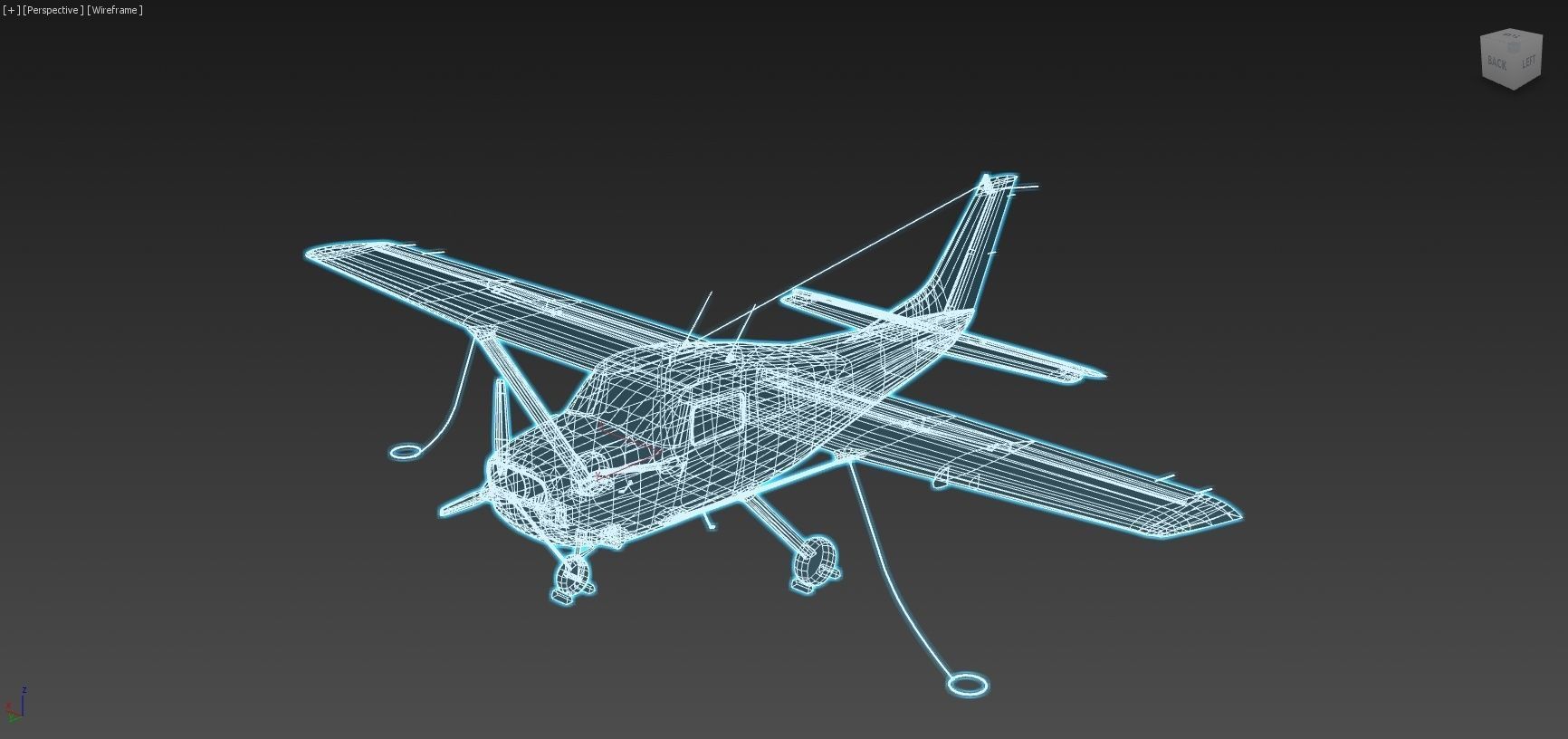 Cessna 206  Super Skywagon Static Low Poly   Low-poly 3D model_9