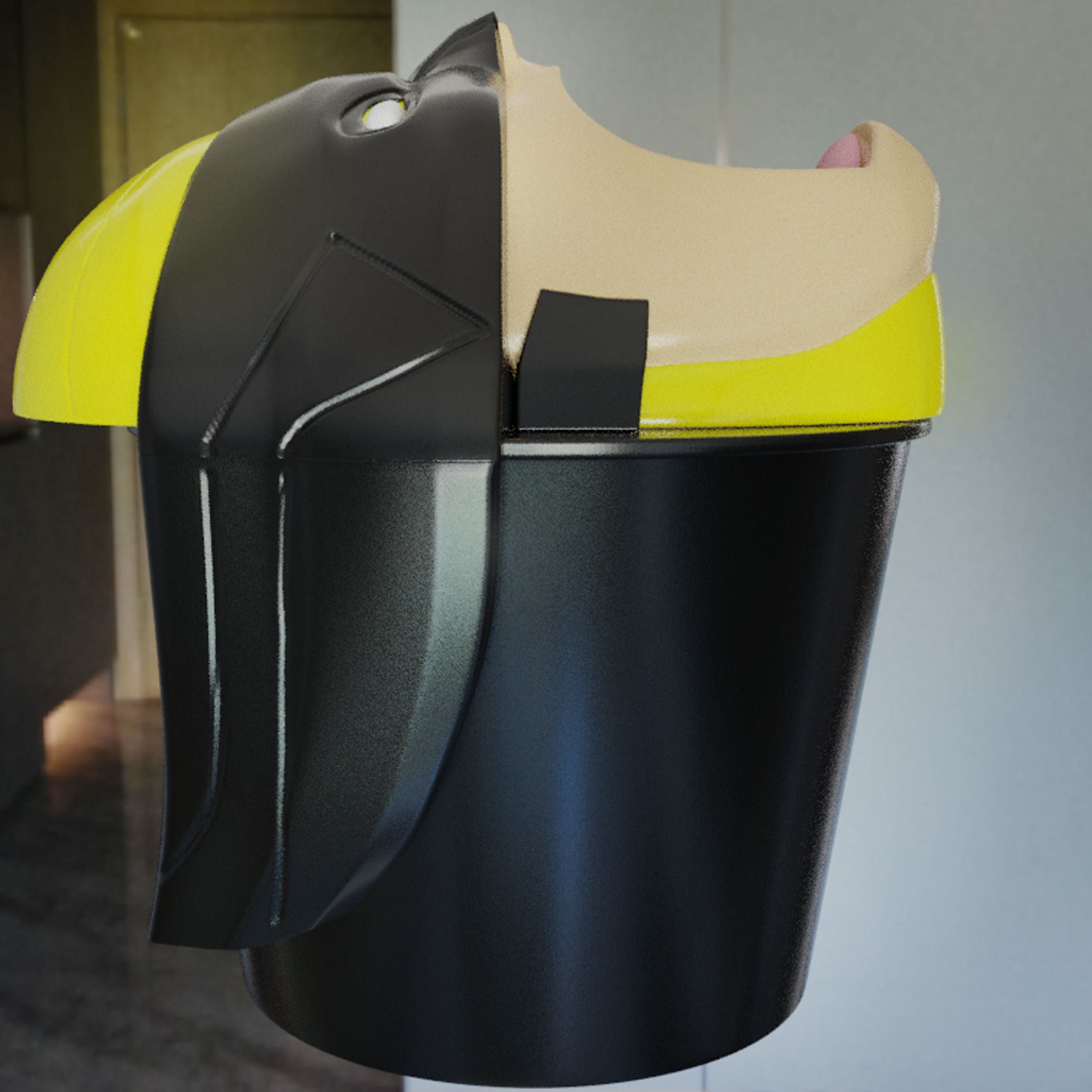 Dead Pool 3 movie Popcorn Bucket 3D print model_1