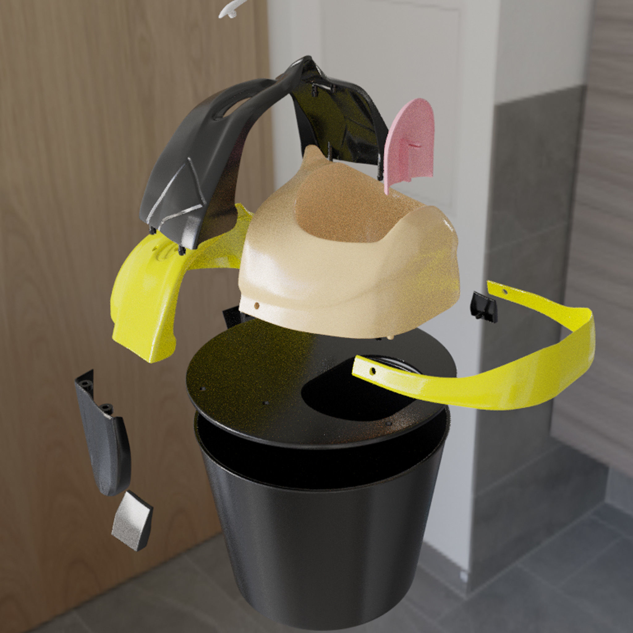 Dead Pool 3 movie Popcorn Bucket 3D print model_4