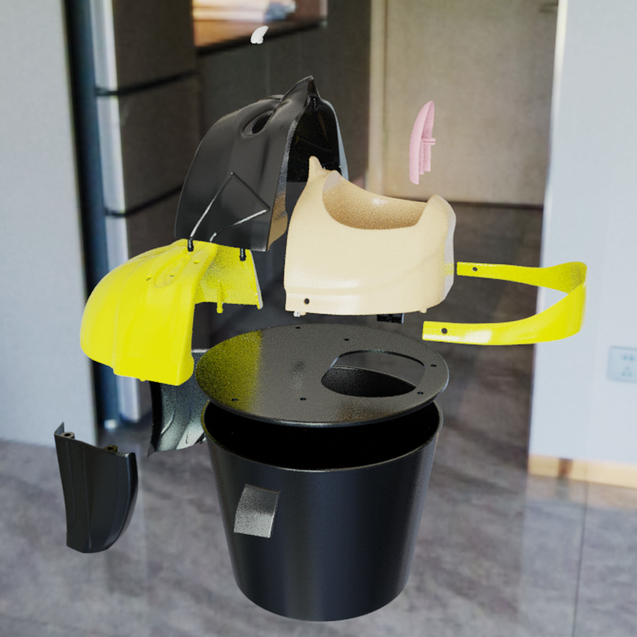 Dead Pool 3 movie Popcorn Bucket 3D print model_3