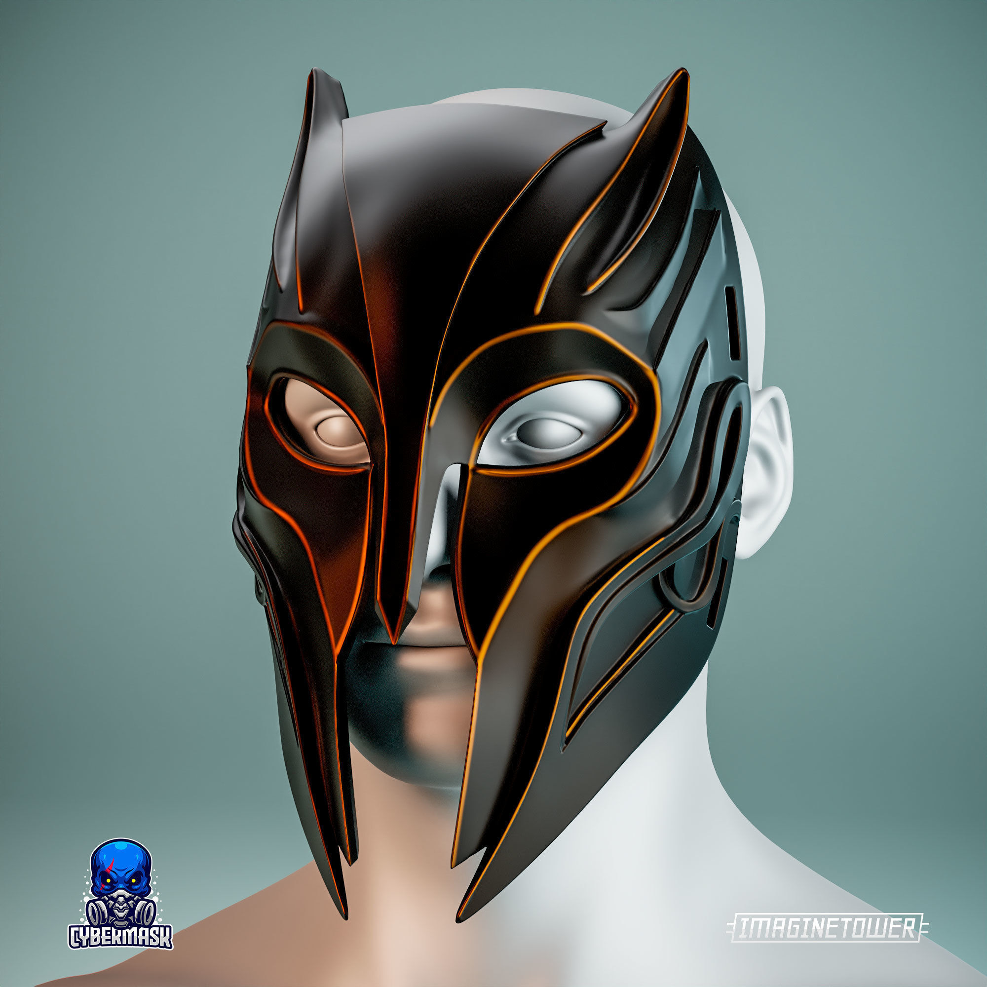 Gladiator Cat Cosplay Mask 3D print model_1