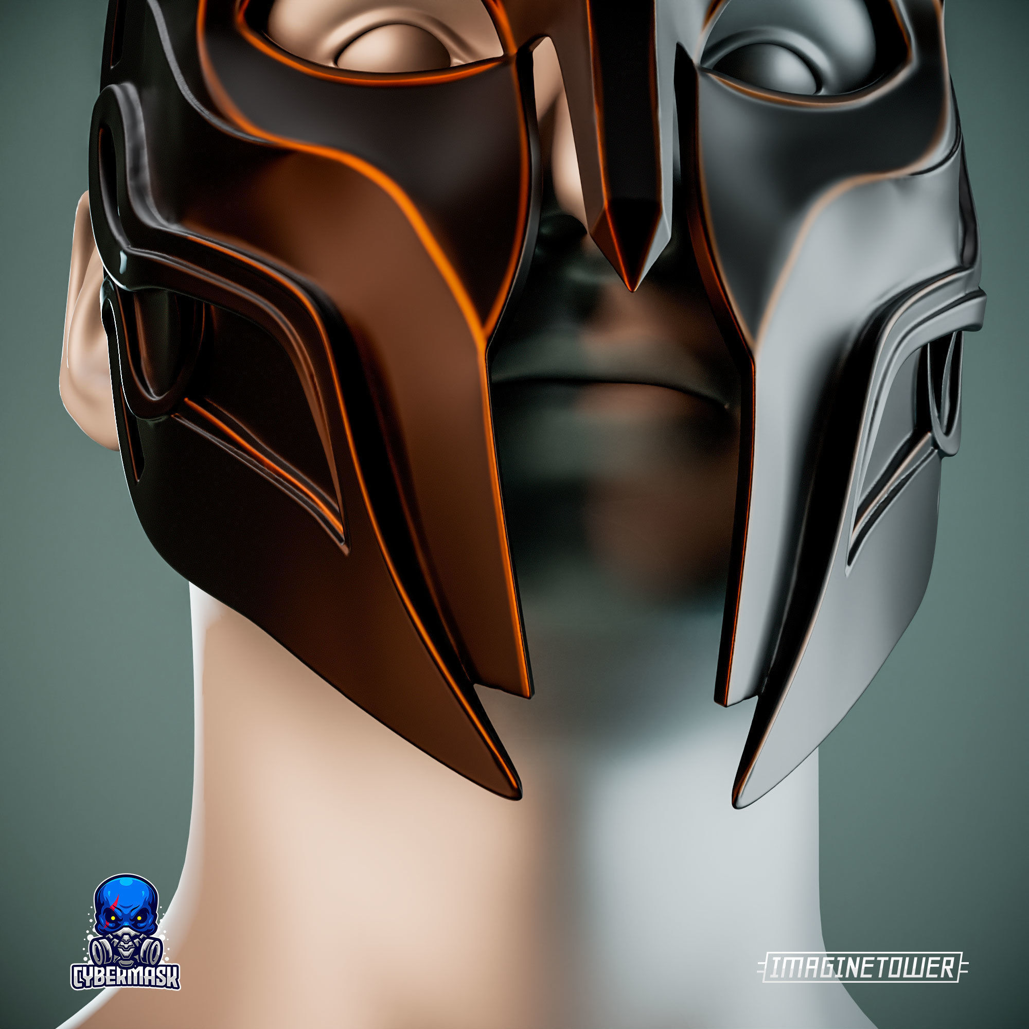 Gladiator Cat Cosplay Mask 3D print model_3