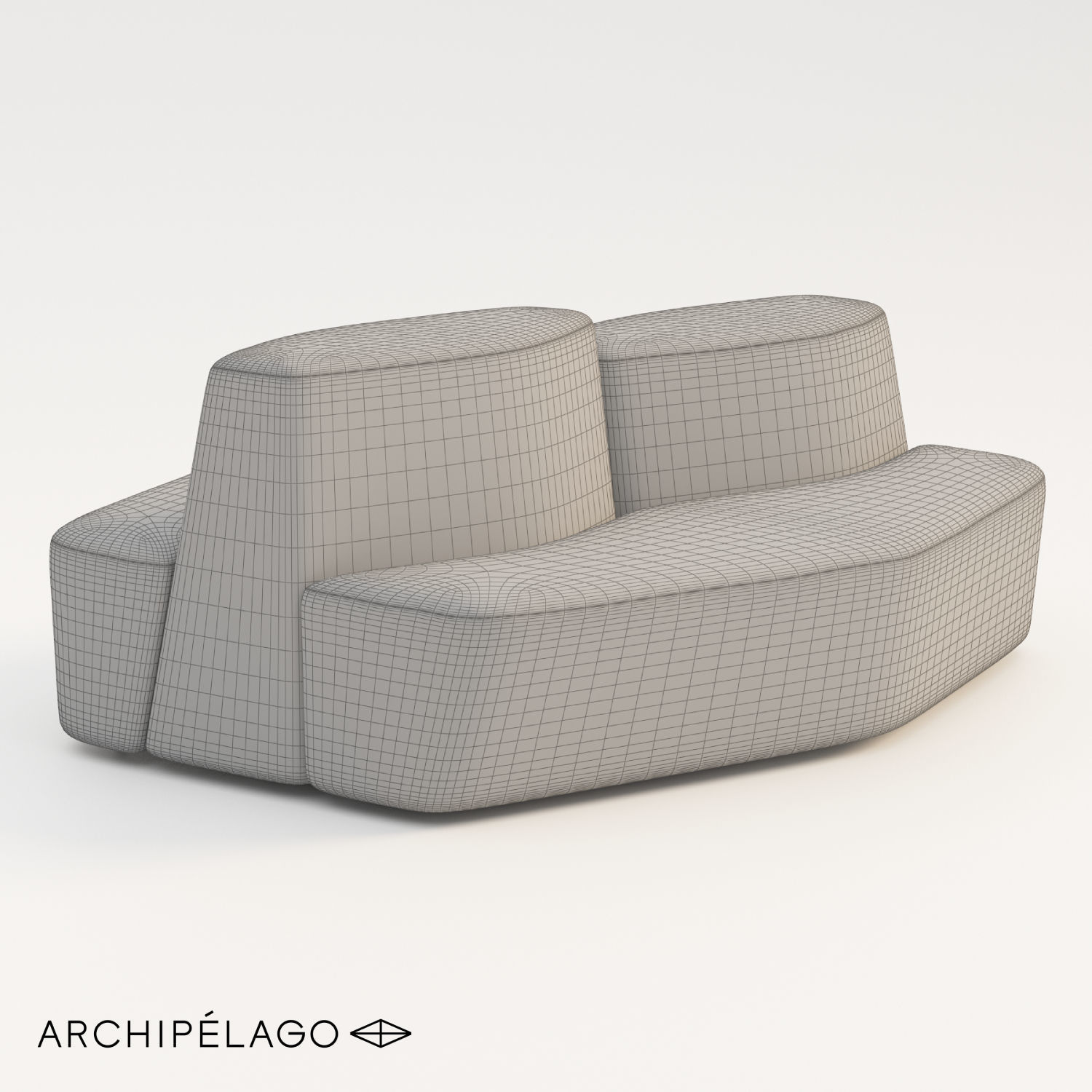 Sofa BELFAST DOUBLE Archipelago 3D model_2