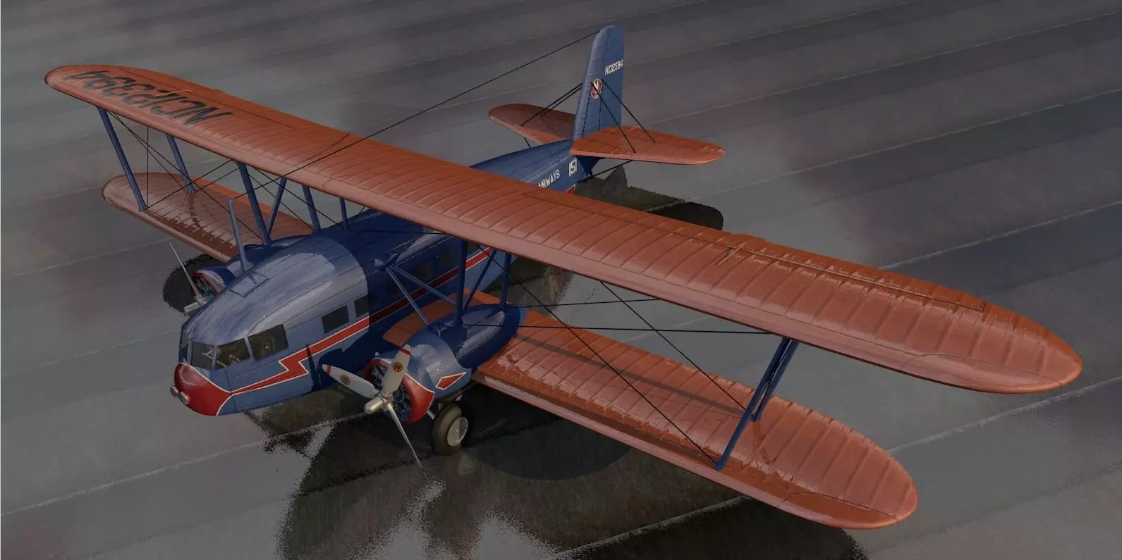 Curtiss T-32 Condor II 3D model_0