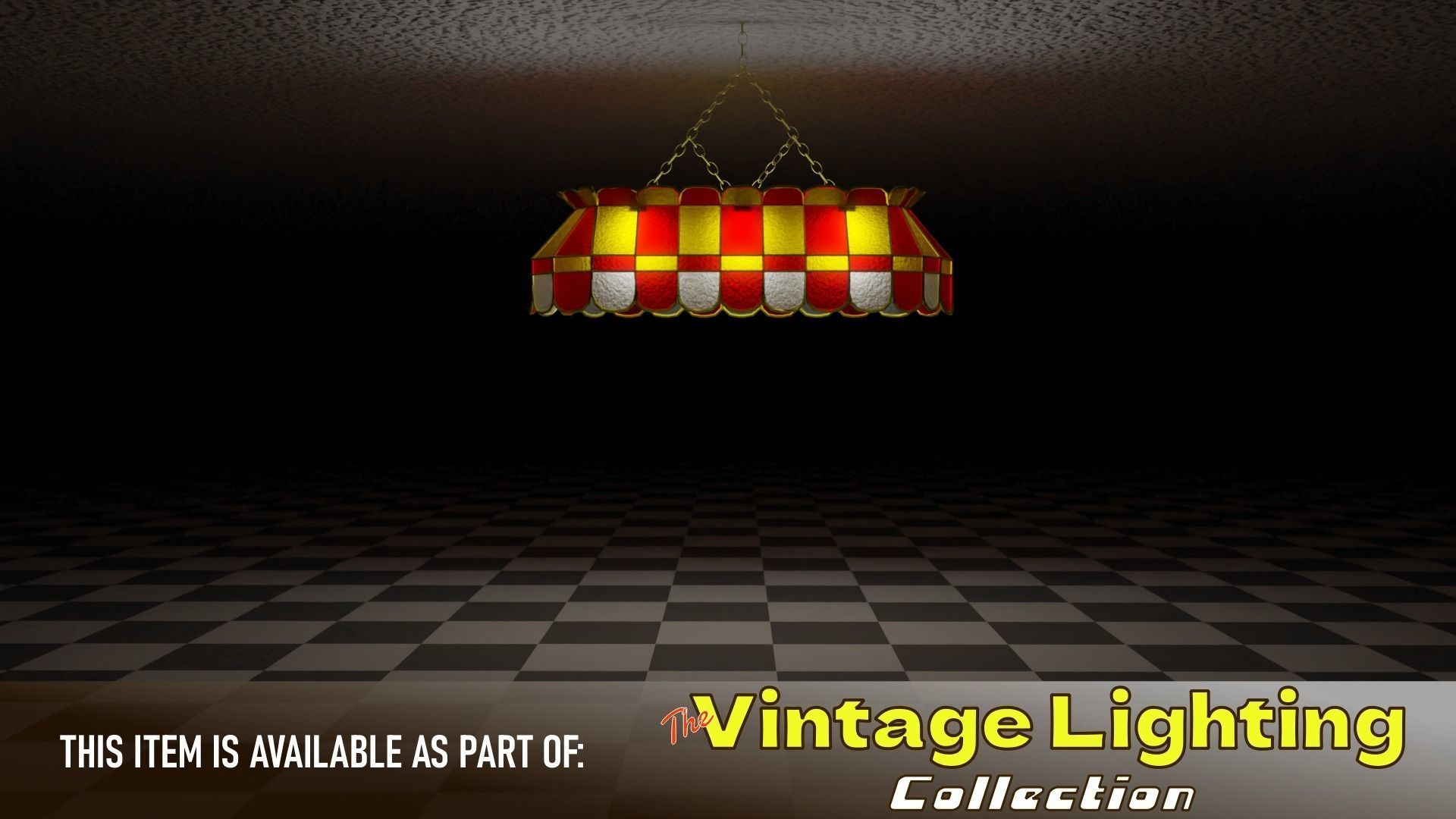 Vintage Hanging Lamp 3D model_1