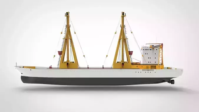 Cargo ship with loader