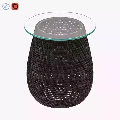 Rattan Table II - Custom Made 3D model Rattan Table II - Custom Made 3D model