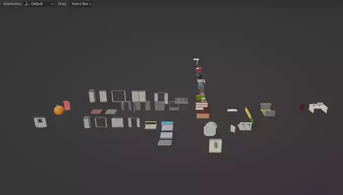 Low Poly Sci-Fi Office Pack