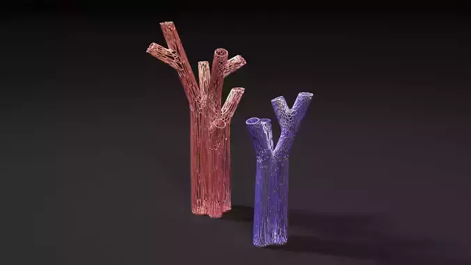 Vases in the form of coral for decoration