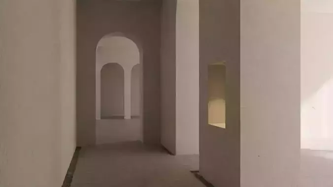 Concrete Minimal Interior 3D model