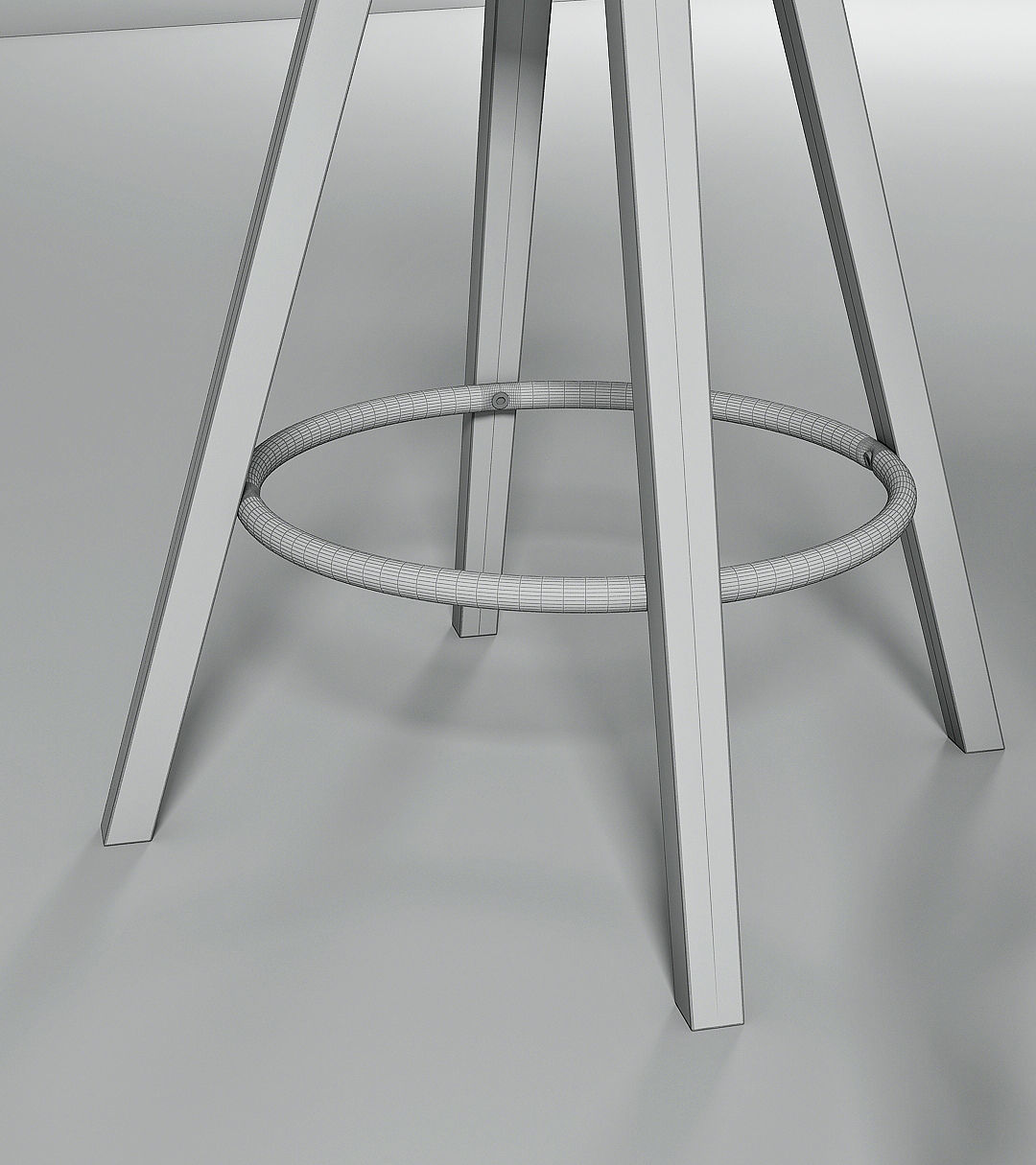 IKEA DALFRED BLACK BAR STOOL 3D model_7