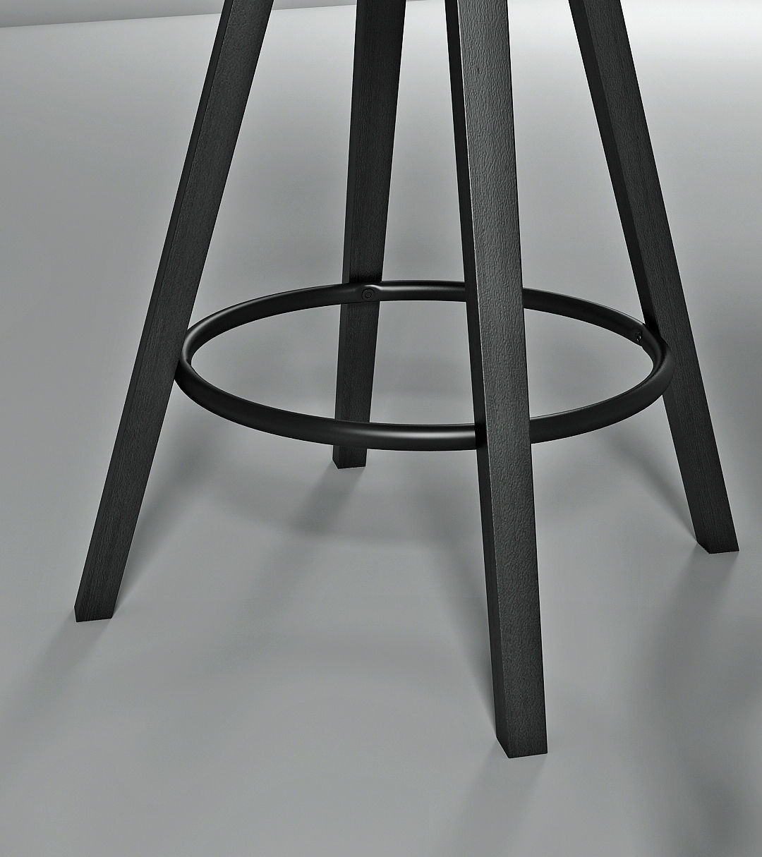 IKEA DALFRED BLACK BAR STOOL 3D model_3