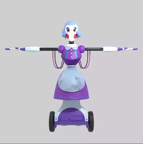 Nanny Bot--FNAF Security Breach Low-poly 3D model