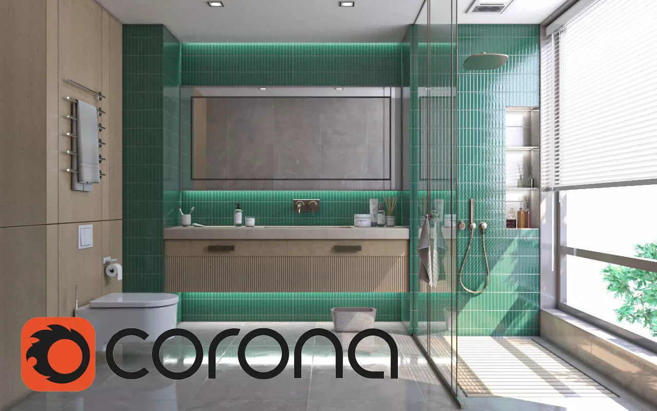 BATHROOM Low-poly 3D model_0