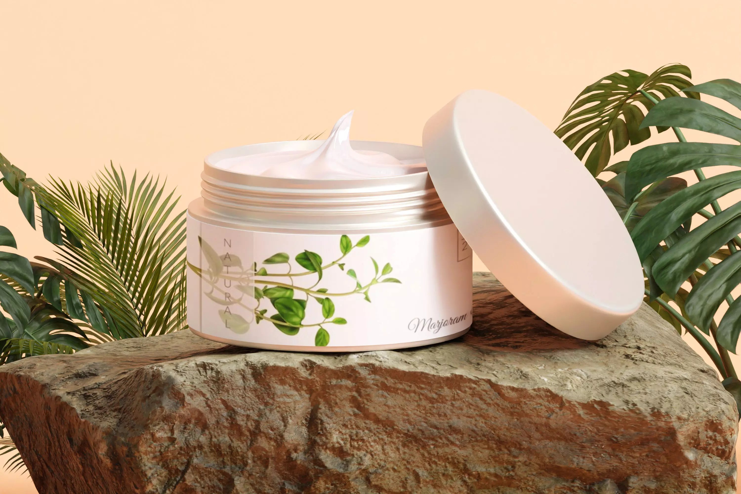 Cosmetics cream jar 3D model Low-poly 3D model_0
